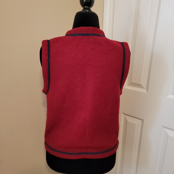 Alfred Dunner Vintage Wool Brick Red Embroidered Floral Paisley & Vest Size S - Picture 3 of 6